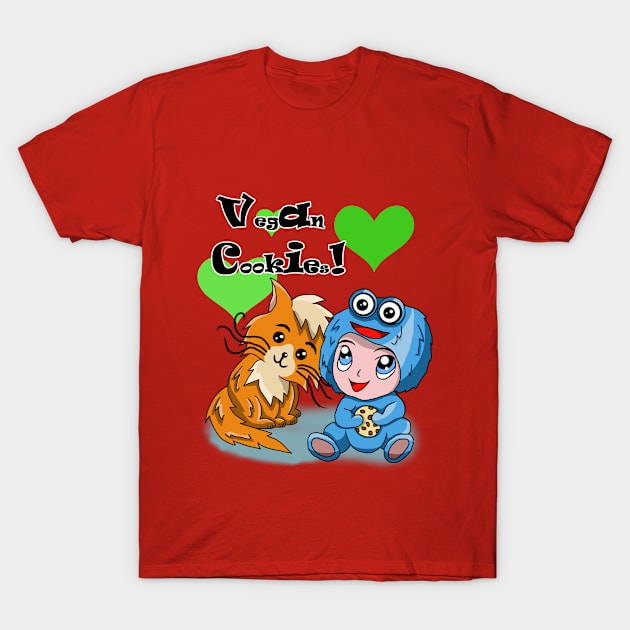 We Love Vegan Cookies! T-Shirt by cuisinecat